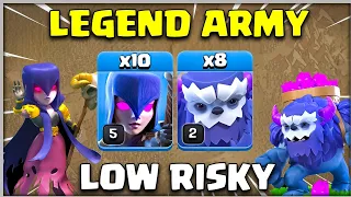 8 x YETI + 10 WITCH = LEGEND ARMY!! TH12 Attack Strategy COC