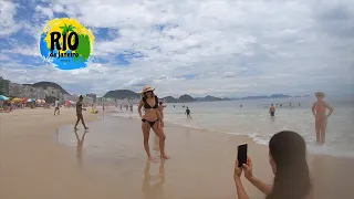 [4k] 🇧🇷Rio de Janeiro Beach Copacabana Leme Brazil - [Beach Walk Full Tour]