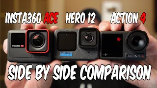 Insta360 Ace (non Pro) vs Hero 12 and DJI Action 4