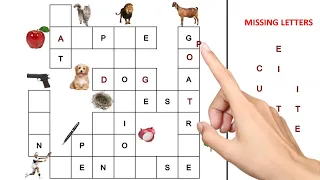 Crosswords | Find the Crosswords | Cross words with Picture Hint | Kids Puzzle | Puzzle