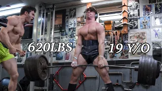 620LB DEADLIFT PR AT 19 - IF TESTOSTERONE WAS A WORKOUT w/ JAMES ENGLISH