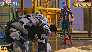 Spider-Man vs Hammerhead with MCU Iron Spider Suit - Marvel's Spider-Man PS5 (4K 60FPS)