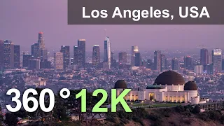 Los Angeles, CA, USA. Aerial 360 video in 12K