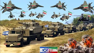 Iranian Air Force Jets & War Helicopters Attack On Israel Army Base and Army  Convoy  Gta V