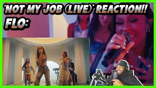 FLO - 'NOT MY JOB (LIVE)" (Official Video REACTION!!)