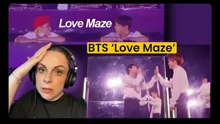 Reacting to BTS 'Love Maze' Lyrics and LIVE