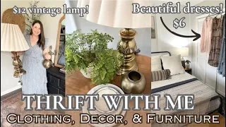 THRIFT WITH ME 2024/THRIFT SHOPPING + THRIFTED HOME DECOR HAUL/THRIFTED CLOTHING DECOR & FURNITURE