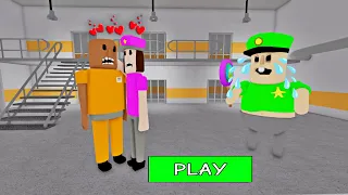 SECRET UPDATE | PRISONER FALL IN LOVE WITH BABY POLICE GIRL? SCARY OBBY #roblox #obby