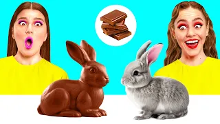 Desafío De Comida Real vs De Comida Chocolate | Batalla de Comida por Fun Fun Challenge