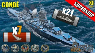 SUPERSHIP Condé 7 Kills & 325k Damage | World of Warships Gameplay