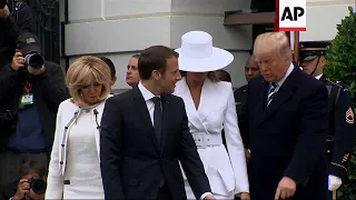 Trump welcomes French President Macron at White House