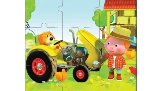 Мультфильм для детей - Пазл (Пожарная, полицейская машины, скорая помощь)