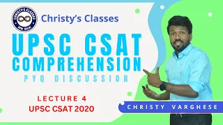 UPSC CSAT 2020 | Top 5 PYQs | Comprehension | UPSC CSAT | Christy Varghese | GATE