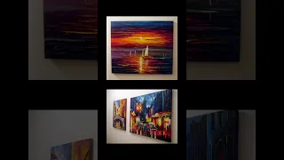 The biggest private collection of Leonid Afremov Original Paintings #shorts