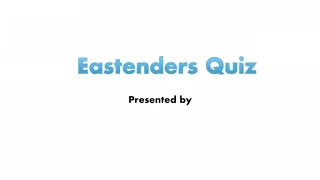 Eastenders Quiz