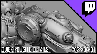 3D Character Sculpting - Marco Plouffe's Twitch Stream of 2023-05-01 - Quick Polish and Details