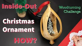 Delicate INSIDE-OUT Christmas Ornament Project 🎄 Woodturning Challenge