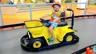 Vlad and Niki Shopping in Toy store and have fun at Construction themed playground for children