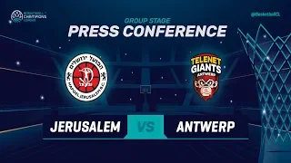 Hapoel Jerusalem v Telenet Giants Antwerp - Press Conference - Basketball Champions League 2018-19