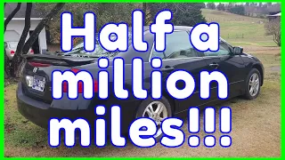 We bought a car with a half million miles on it!