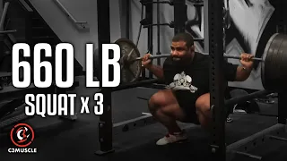 660 lb Squat x 3 | @C3Muscle