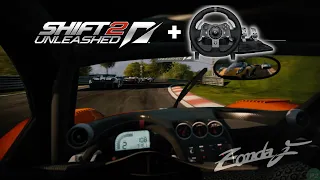 1st Person Helmet CAM - NFS Shift 2 (4K PC) | Zonda F | Logitech Wheel gameplay