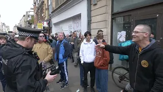 "Bro, don't push me!" yells police officer at Oxford LTN protest