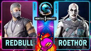 MK1 RedBull (SMOKE) VS Roethor (QUAN CHI)🥊Mortal Kombat 1🥊4K 60ᶠᵖˢ