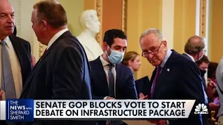 Senate GOP blocks vote to start debate on infrastructure package
