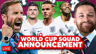 ENGLAND SQUAD ANNOUNCEMENT (WORLD CUP 2022) - LIVE REACTION