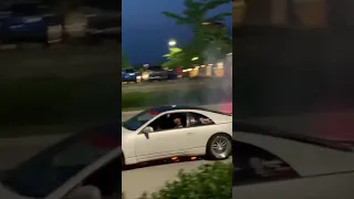 Man Blows Up His 300ZX Trying To Do A Burnout On The Road