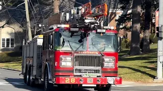 Scarsdale FD Car 2432, Engine 55, & Ladder 28 Responding