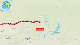 Маршрут поезда 002Э Москва - Владивосток (перезалив)