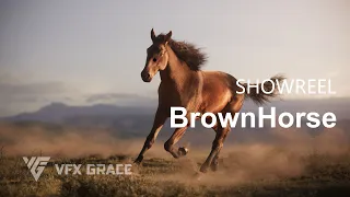 Brown Horse VFX Breakdowns |Please see what realistic effects can be achieved in Blender | VFX GRACE