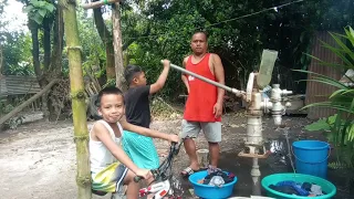 Laba Muna at Wala Ng masuot😁+talbos Ng talinong at inihaw na tuyo