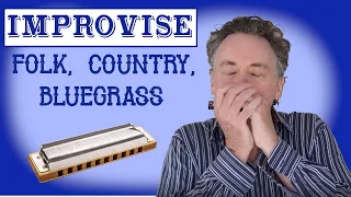 6 Licks for Folk, Country, Bluegrass Harmonica in 2nd Position to Help You Improvise