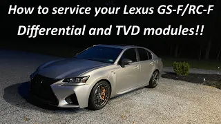 How to service the Rear Differential and Torque Vector Units in your Lexus GS-F, and RC-F!