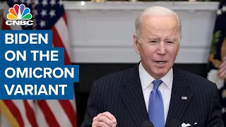 President Joe Biden on the omicron variant