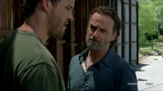 The Walking Dead 7x04 Rick Threatens Spencer ( "i'll break your jaw, knock your teeth out")