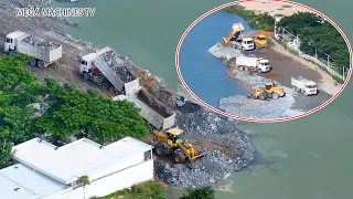 Episode​ 324| Processing Filling up land huge, By Bulldozer Wheel Loader And  Dump Truck Unloading