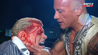 The Rock ataca brutalmente a Cody Rhodes en Backstage camino a WM 40 - WWE Raw 25/03/2024 (Español)