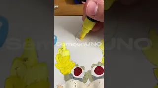 Drawing Epic Gold Wubbox from MSM with Posca markers! #shorts #posca #art #mysingingmonsters