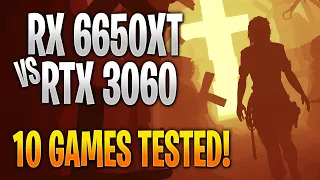 AMD RX 6650 XT vs Nvidia RTX 3060 | 10 Game Benchmark Test and Gameplay