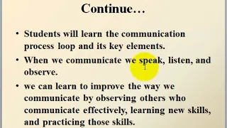 1 Subject Communication Skills Unit 1  Part 1 Introduction