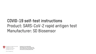 COVID-19 self-test instructions