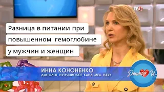 Питание при повышенном гемоглобине. Диетолог нутрициолог Инна Кононенко. ТВЦ  Доктор И