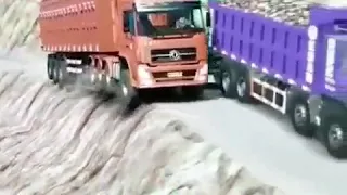 Amazing Heavy Truck Driving On A very Narrow road