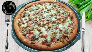 The Best Homemade Pizza You'll Ever Eat, how to make easy pizza at home, pizza recipe