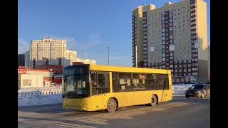 Поездка на автобусе МАЗ 206.086. Город Нижневартовск. Маршрут 4.