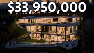 Inside a $33,950,000 BEVERLY HILLS Modern Mega Mansion